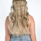JBEXTENSION 26 Inches Mix Blonde With Dark Root Body Wave With Bangs MANDA