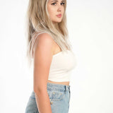 JBEXTENSION 22 Inches Peach Blonde Body Wave Pre-Cut Free Part Frontlae Glueless Wig INéS