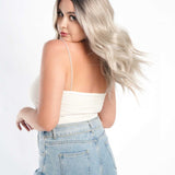 JBEXTENSION 20 Inches Silver Color Wave Pre-Cut Frontlace Glueless Wig MARINA