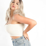 JBEXTENSION 20 Inches Silver Color Wave Pre-Cut Frontlace Glueless Wig MARINA