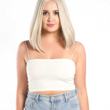 JBEXTENSION 14 Inches Bob Cut White Grey Pre-Cut Frontlace Glueless Wig SNOW BOB CUT