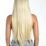 JBEXTENSION 30 Inches Blonde With Dark Root Extra Long Straight Lace Front Wig.Pre Plucked 6*14 HD Transparent Lace Frontal Glueless Wig GLORIA