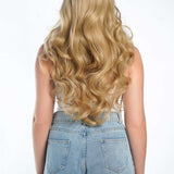 JBEXTENSION 24 Inches Body Wave Mix Blonde With Dark Root Pre-Cut Frontlace Glueless Wig AYLA MIX BLONDE