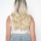 JBEXTENSION 22 Inches Curly Light Blonde Pre-Cut Frontlace Glueless Wig EMMIE S