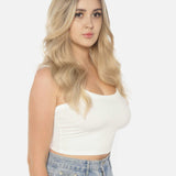 JBEXTENSION Peluca de encaje frontal precortada rubia mezcla de ondas corporales de 22 pulgadas CLAIRE M BLONDE