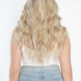 JBEXTENSION Peluca de encaje frontal precortada rubia mezcla de ondas corporales de 22 pulgadas CLAIRE M BLONDE