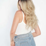 JBEXTENSION Peluca de encaje frontal precortada rubia mezcla de ondas corporales de 22 pulgadas CLAIRE M BLONDE