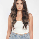 JBEXTENSION 26 Inches Body Wave Brown With Highlight Pre-Cut Frontlace Glueless Wig CLAIRE LACE L