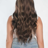 JBEXTENSION 26 Inches Body Wave Brown With Highlight Pre-Cut Frontlace Glueless Wig CLAIRE LACE L