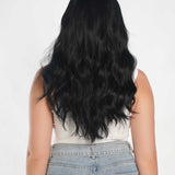 JBEXTENSION 22 Inches Body Wave Jet Black Pre-Cut Frontlace Glueless Wig CLAIRE M BLACK