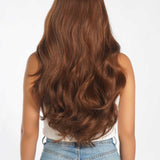 JBEXTENSION 26 Inches Curly Women Mocha Brown Wig Pre-Cut Frontlace Glueless Wig EMMIE MOCHA BROWN