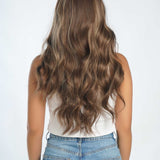 JBEXTENSION 24 Inches Body Wave Light Brown With Highlight Pre-Cut Frontlace Glueless Wig CLAIRE LIGHT