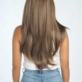 JBEXTENSION 26 Inches Wolf Cut Brown With Blonde Highlight Frontlace Glueless Wig JULIANA MIX BLONDE