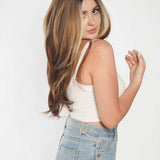 JBEXTENSION 26 Inches Wolf Cut Brown With Highlight Frontlace Glueless Wig JULIANA DARK BROWN