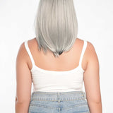 JBEXTENSION Peluca Bob Cut Mix Silver Frontlace de 14 pulgadas GIULIA BOB SILVER (PARTE LIBRE)