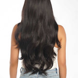 JBEXTENSION 26 Inches Long Curly Tea Black Darkest Brown Color Wig JUDY DARKEST BROWN