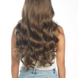 JBEXTENSION 26 Inches Light Brown Curly Wig With Bangs MAGGIE