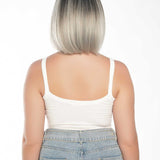 JBEXTENSION 12 Inches Bob Cut Grey Wig With Bangs YUMIKO