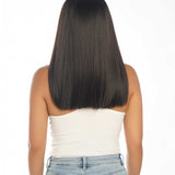 JBEXTENSION 17 Inches Tea Black Darkest Brown Straight Wig CHRISTINE