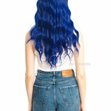 JBEXTENION 24 Inches Ombre Blue Body Wave Frontlace Glueless Wig LENA