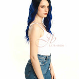 JBEXTENION 24 Inches Ombre Blue Body Wave Frontlace Glueless Wig LENA