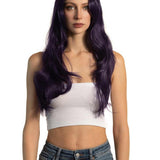 JBEXTENSION 26 Inches Dark Purple Color Long Curly Frontlace Glueless Wig VIOLET S