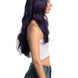JBEXTENSION 26 Inches Dark Purple Color Long Curly Frontlace Glueless Wig VIOLET S