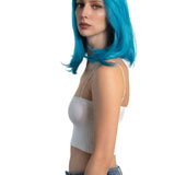 JBEXTENSION 15 Inches Blue Straight Side Part Frontlace Wig HEATHER
