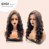 360HD LACE onda profunda suelta 18 pulgadas peluca de cabello humano 150% densidad GIGI sin cola freeparting