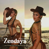 JBEXTENSION Pelucas trenzadas de caja frontal de encaje de 40 pulgadas para mujeres con pelo de bebé Pelucas trenzadas de caja holandesa grande con encaje frontal sintético de primera calidad para mujeres (Zendaya)