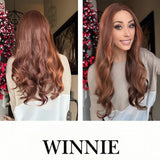 Nichole's Selection - 26 Inches Copper Curly Fiber X, Tangle Less Pre-Cut Free Part Frontlae Glueless Wig WINNIE
