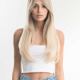 JBEXTENSION 22 Inches Nature Straight Ombre Blonde With Dark Root Wig With Bangs SARAH