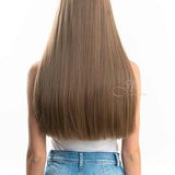 JBEXTENSION 24 Inches Nature Straight Ombre Light Brown Wig With Bangs LUCY