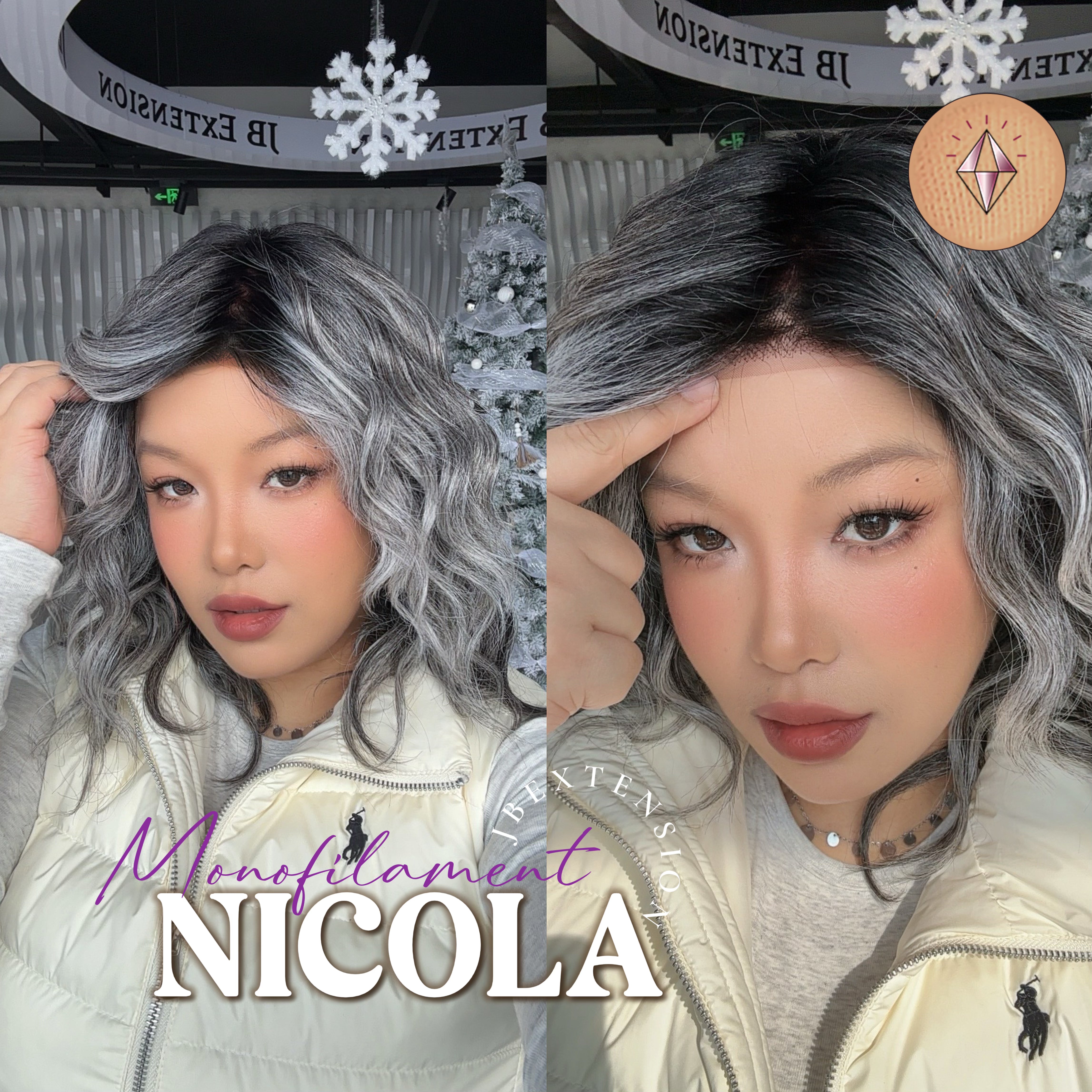 JBEXTENSION NICOLA MONO Monofilament Handmade Wig 6X5 Full Monofilamen jbextension-nicola-mono-monofilament-handmade-wig-6x5-full-monofilamen