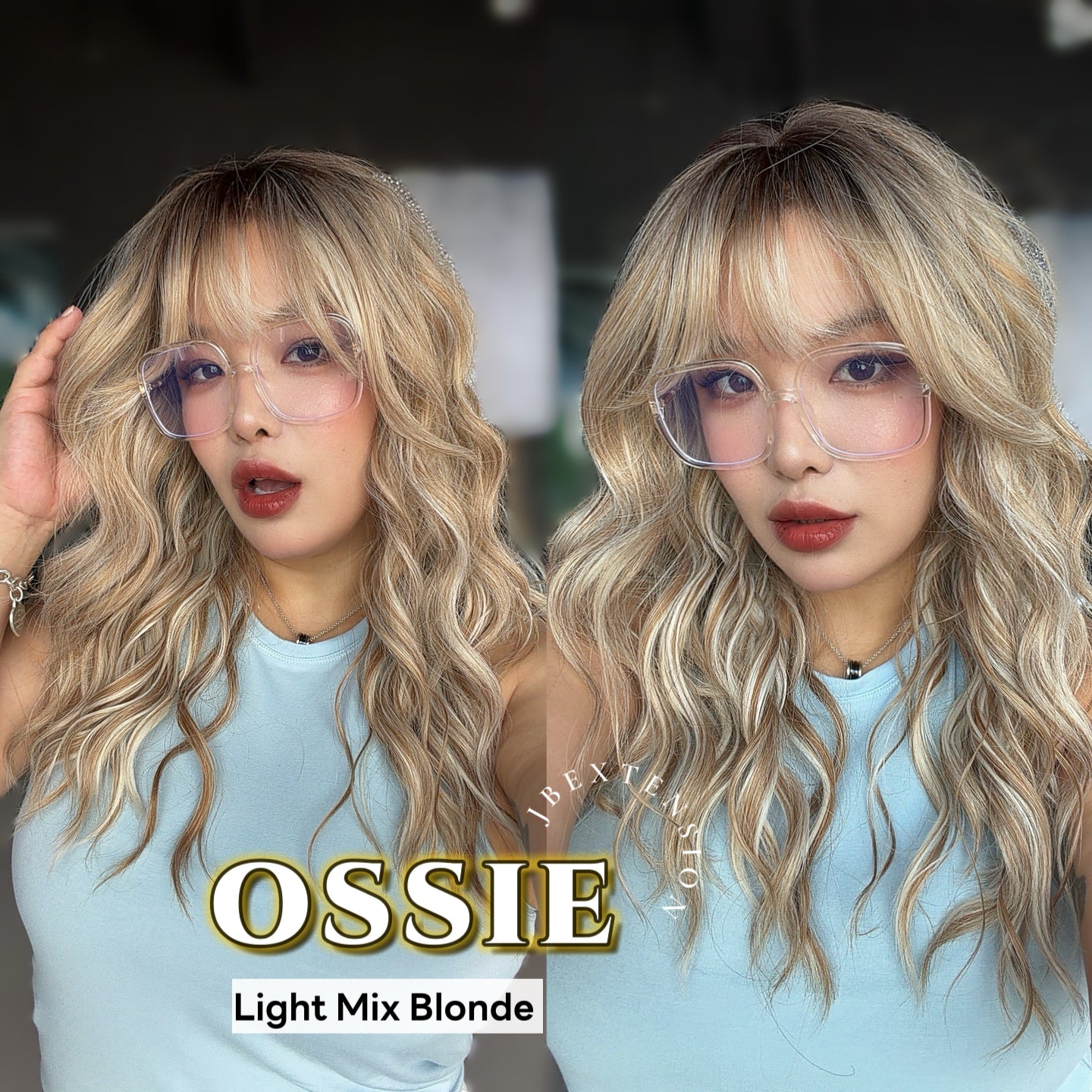 JBEXTENSION 22 Inches Scalpiana Long Wave Light Mix Blonde 3.5X4
