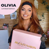 JBEXTENSION Peluca con diadema de moda rizada de cobre de 26 pulgadas OLIVIA EDICIÓN LIMITADA