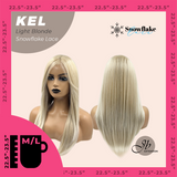 JBEXTENSION 22 Inches Light Blonde Pre-Cut Snowflake Lace Frontlace Glueless Wig KEL LIGHT BLONDE【PERMATEASE】【BENDY EAR TABS】- M/L