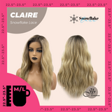 JBEXTENSION 22 Inches Mix Blonde Pre-Cut Snowflake Lace Frontlace Glueless Wig CLAIRE SNOWFLAKE【PERMATEASE】【BENDY EAR TABS】- M/L