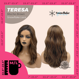 JBEXTENSION 18 Inches Mocha Brown Pre-Cut Snowflake Lace Frontlace Glueless Wig TERESA MOCHA BROWN【PERMATEASE】【BENDY EAR TABS】- M/L