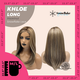 JBEXTENSION 18 Inches Hazelnut Blonde Highlight Pre-Cut Snowflake Lace Frontlace Glueless Wig KHLOE LONG HAZELNUT【PERMATEASE】【BENDY EAR TABS】- M/L