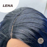 JBEXTENION 24 Inches Ombre Blue Body Wave Frontlace Glueless Wig LENA