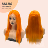 JBEXTENSION Real Human Hair 18 inches 13X5 Lakefront Free Parting 150 Density MARS ( Sun orange )