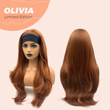 JBEXTENSION Peluca con diadema de moda rizada de cobre de 26 pulgadas OLIVIA EDICIÓN LIMITADA