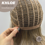 HOT OF SEASON - 12 Inches Bob Cut Cream Blonde Pre-Cut Snowflake Lace Frontlace Glueless Wig KHLOE CREAM BLONDE【PERMATEASE】【BENDY EAR TABS】