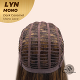 JBEXTENSION LYN DARK MONO Partial Monofilament Wig 17 Inches Dark Caramel Partial Mono Lace Glueless Wig LYN MONO DARK CARAMEL【BENDY EAR TABS】
