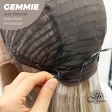 JBEXTENSION 20 Inches Ash Blonde Pre-Cut Free Part Frontlace Glueless Wig GEMMIE ASH BLONDE