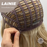 JBEXTENSION 16 Inches Blonde Pre-Cut Snowflake Lace Frontlace Glueless Wig LAINIE【PERMATEASE】【BENDY EAR TABS】