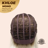 JBEXTENSION KHLOE MONO Monofilament Handmade Wig 6X5 Full Monofilament Hand Tied Top Wig 12 Inches Bob Cut Platinum Blonde Mono Lace Handmade Futura Fiber Wig With Anti-slip Silicone Strips Glueless Wig KHLOE MONO PLATINUM BLONDE【BENDY EAR TABS】