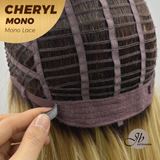 JBEXTENSION CHERYL MONO Monofilament Handmade Wig 6X5 Full Monofilament Hand Tied Top Wig 22 Inches Blonde Mono Lace Wig With Anti-slip Silicone Strips Glueless Wig CHERYL MONO【BENDY EAR TABS】
