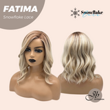 JBEXTENSION 12 Inches Blonde Curly Pre-Cut Side Part Snowflake Lace Frontlace Glueless Wig FATIMA SNOWFLAKE【BENDY EAR TABS】- M/L